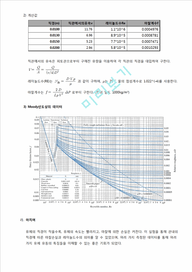 [공학]유체역학 실험 - 유동가시화, 베느루이방정식, 파이프 마찰 실험.hwp